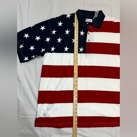 American Summer Men’s Flag Short Sleeve Polo - Picture 5 of 12